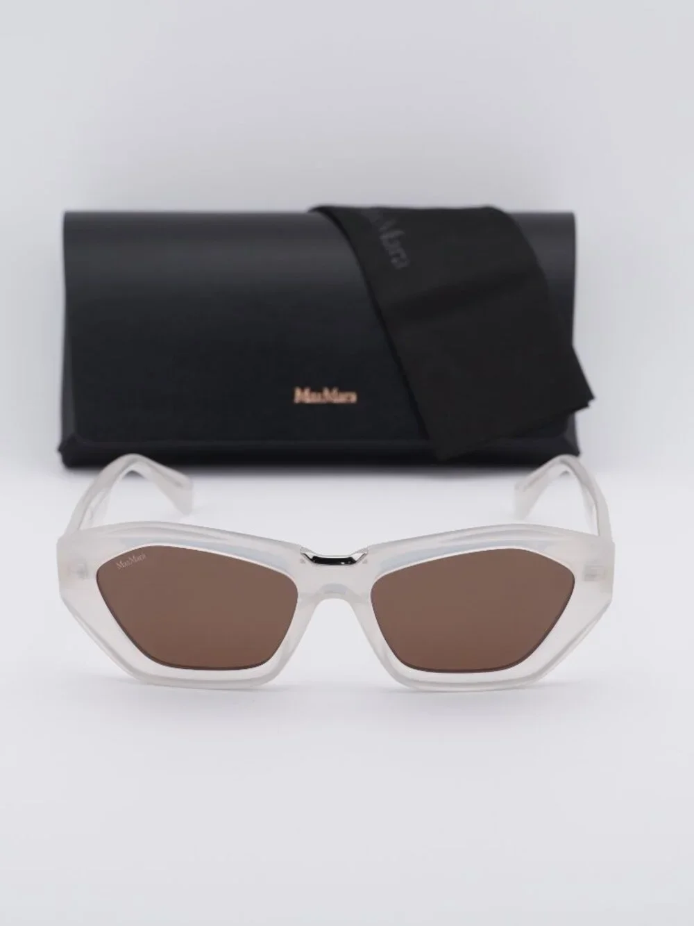 Max Mara MM0169 25E Kate Cat Eye Sunglasses - Ivory/Brown